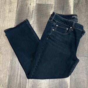 American Eagle Outfitters Dark Indigo Jeans with Contrast Stitching